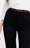 Pantalon 7/8 coupe droite avec ceinture