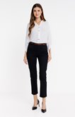 Pantalon 7/8 coupe droite avec ceinture