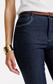 Jean 7/8 coupe droite avec ceinture