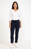 Pantalon jogging en maille velours