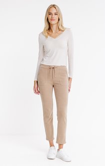 Pantalon jogging en maille velours