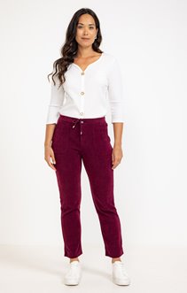 Pantalon jogging en maille velours