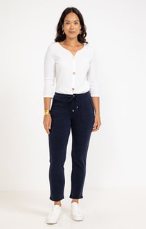Pantalon jogging en maille velours
