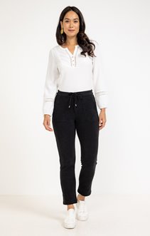 Pantalon jogging en maille velours