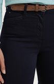 Pantalon stretch droit piping lurex