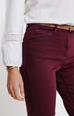 Pantalon stretch droit piping lurex