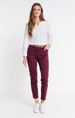 Pantalon stretch droit piping lurex