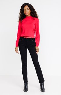 Pantalon denim noir bi-stretch