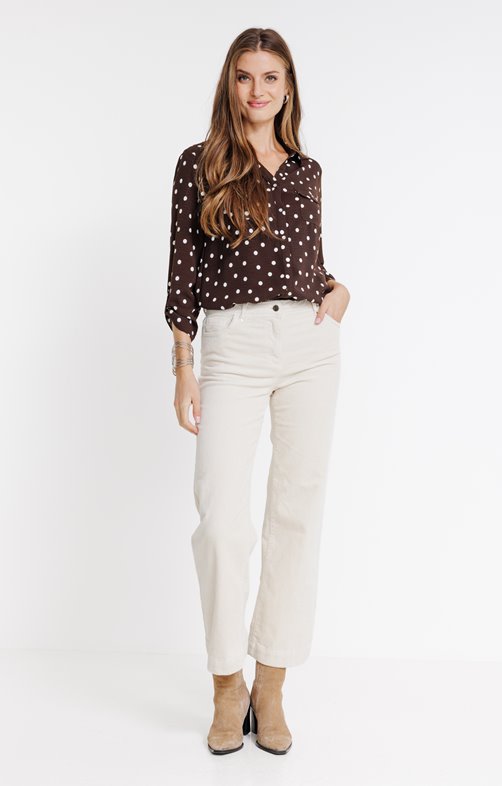 Pantalon velours côtelé coupe large