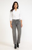 Jean gris coupe large