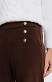 Tregging en maille velours coupe large