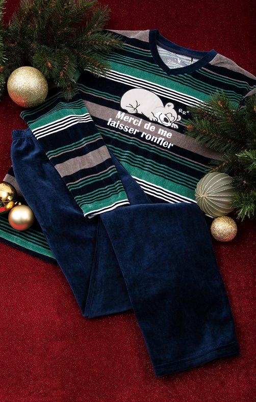Pyjama long velours Ronfler
