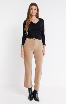 Pantalon large en velours côtelé
