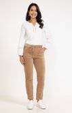 Pantalon coupe jogging en velours côtelé