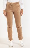 Pantalon coupe jogging en velours côtelé