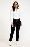 Pantalon coupe jogging en velours côtelé