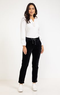 Pantalon coupe jogging en velours côtelé
