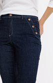 Pantalon à pont en jean coupe droite