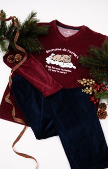 Pyjama long velours EFFORT