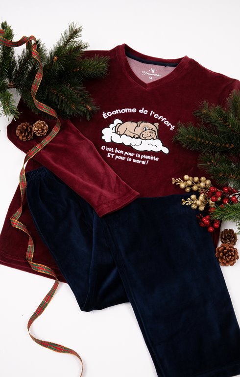 Pyjama long velours EFFORT