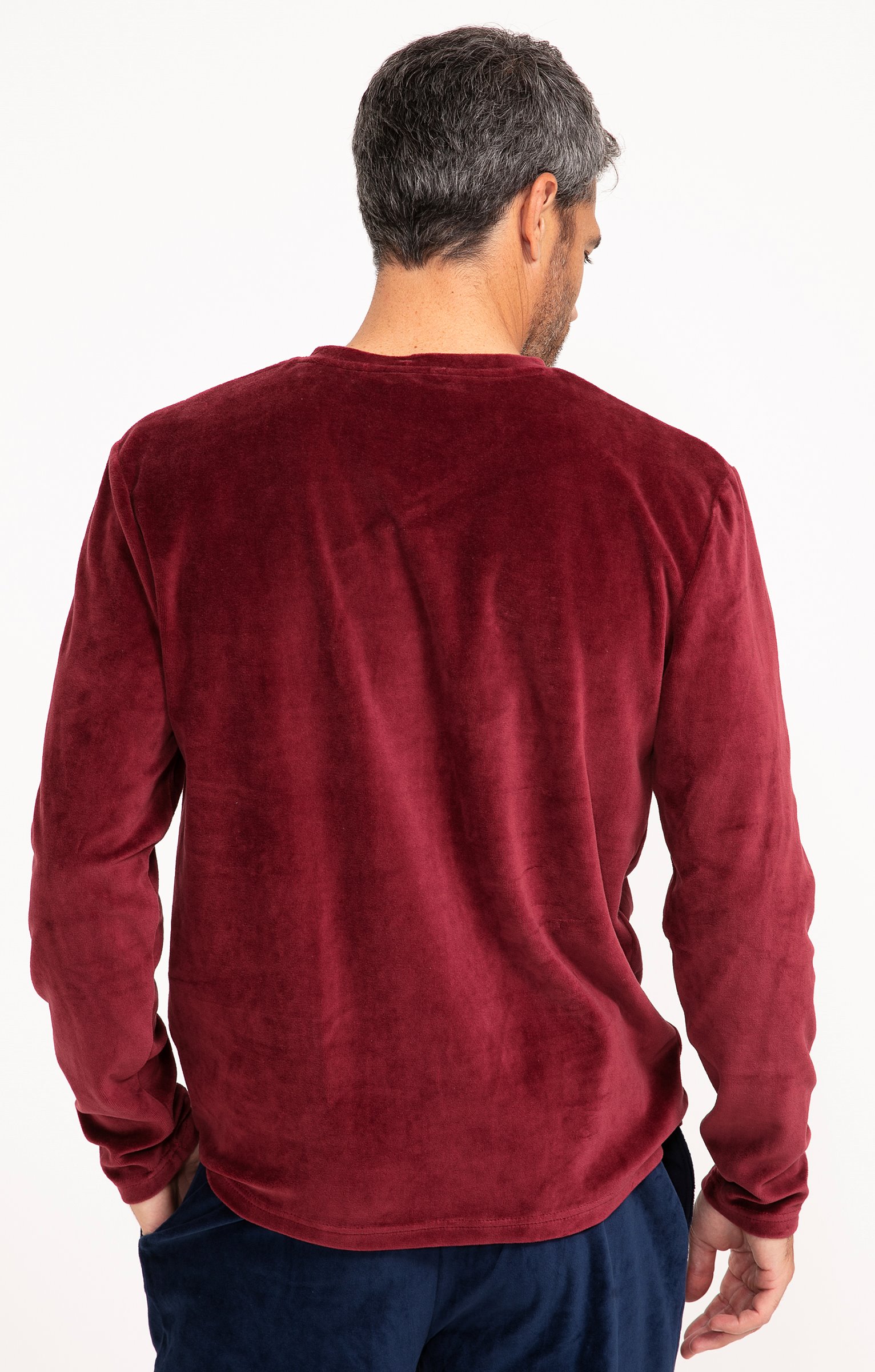 Pyjama Homme Hiver En Coton - Haut Manches Longues Col Rond + Pantalon à Carreaux - Doux, Chaud, Avec Poches