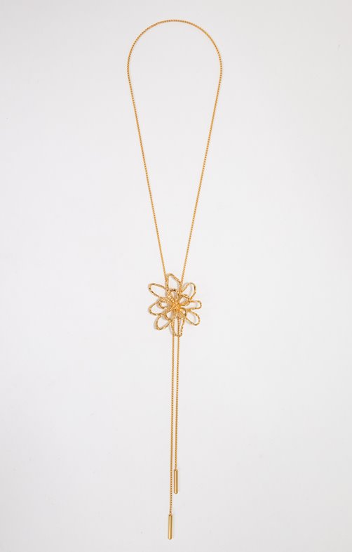 Sautoir pendentif fleur