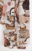 Grand foulard léger imprimé chats