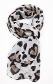 Grand foulard léger coeurs léopard