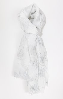 Grand foulard semi léger plissé