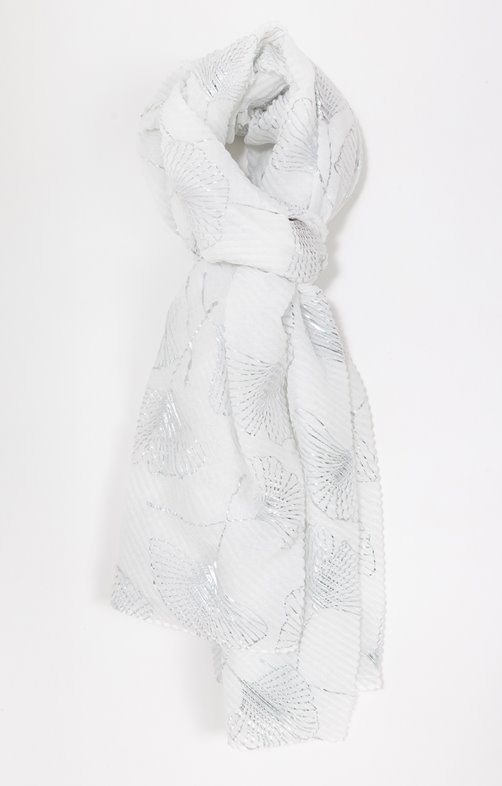 Grand foulard semi léger plissé