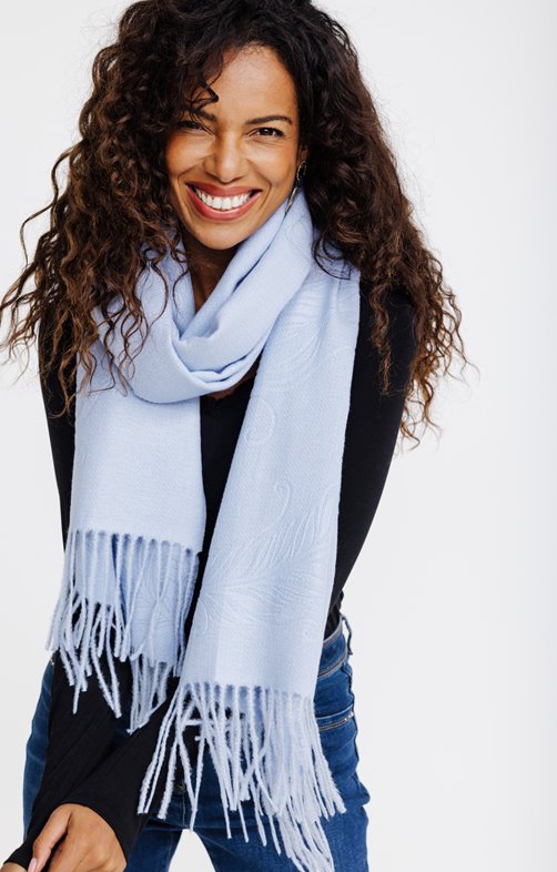 Echarpe en jacquard chaud uni