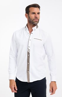 Chemise Pablo Uni Cross Beige Studio