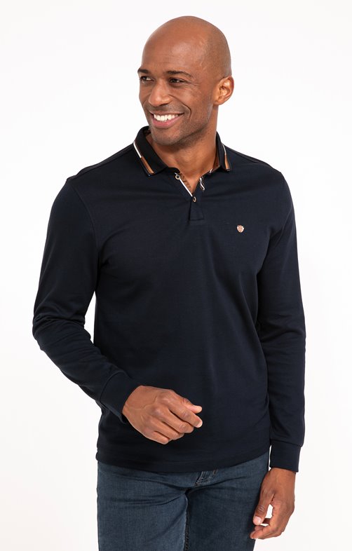 Polo manches longues Vp brique