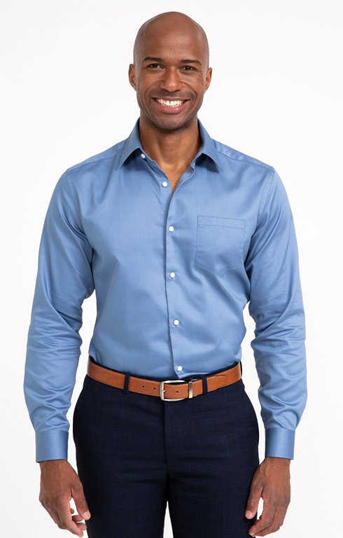 Chemise regular manches longues Ondes