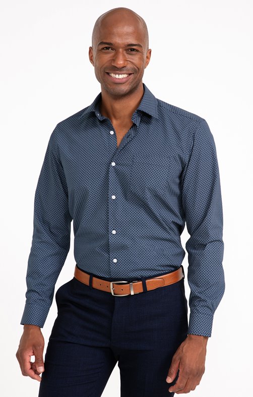 Chemise ajustée manches longues Navycash