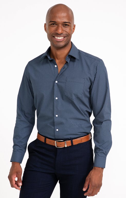 Chemise ajustée manches longues Navycash
