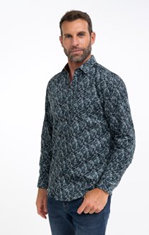 Chemise manches longues velours Marcus