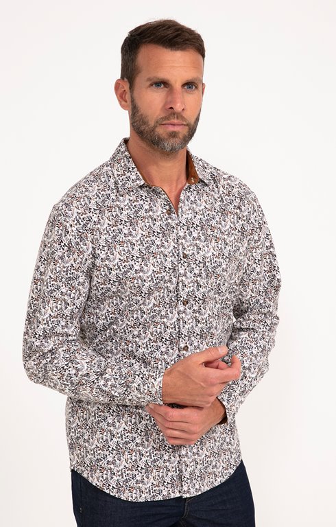 Chemise manches longues velours Marcus