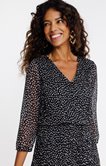 Robe plissée à pois