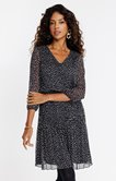 Robe plissée à pois