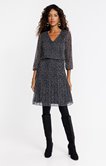 Robe plissée à pois