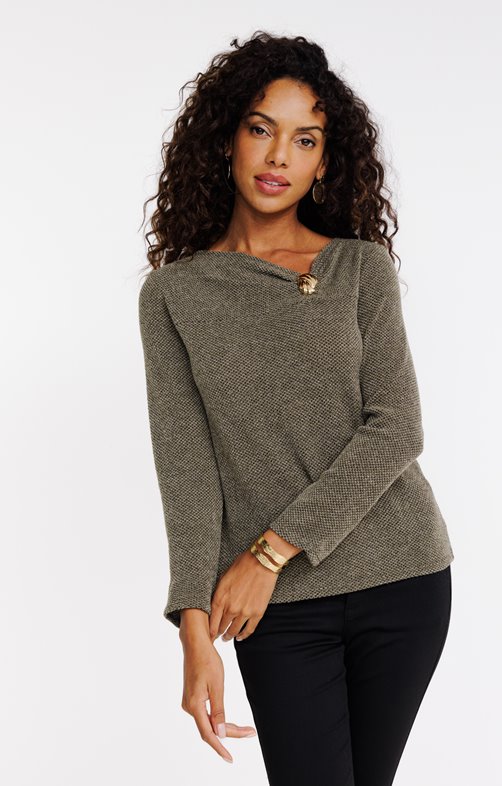 Pull col asymétrique