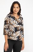Tee-shirt col V avec pipping 