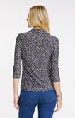 Tee-shirt col polo imprimé bulles