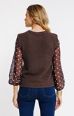 Tee-shirt 2-en-1 manches imprimées pois