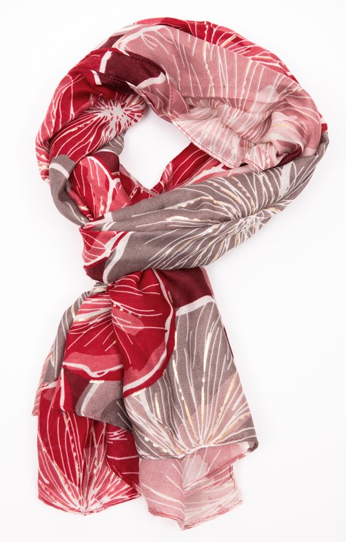 Grand foulard imprimé semi-léger