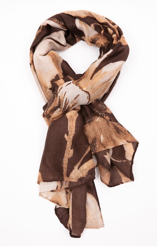 Grand foulard semi léger imprimé