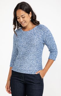 Pull matière fantaisie