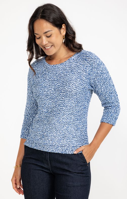 Pull matière fantaisie