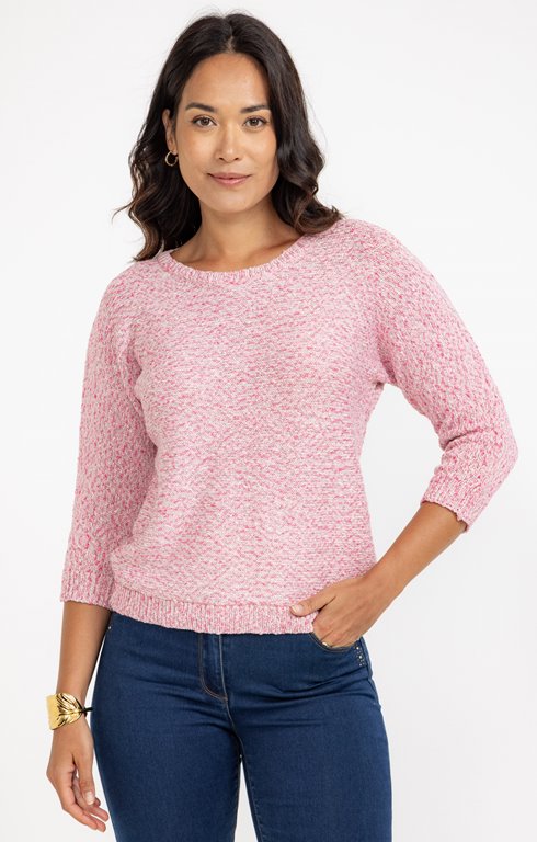 Pull matière fantaisie